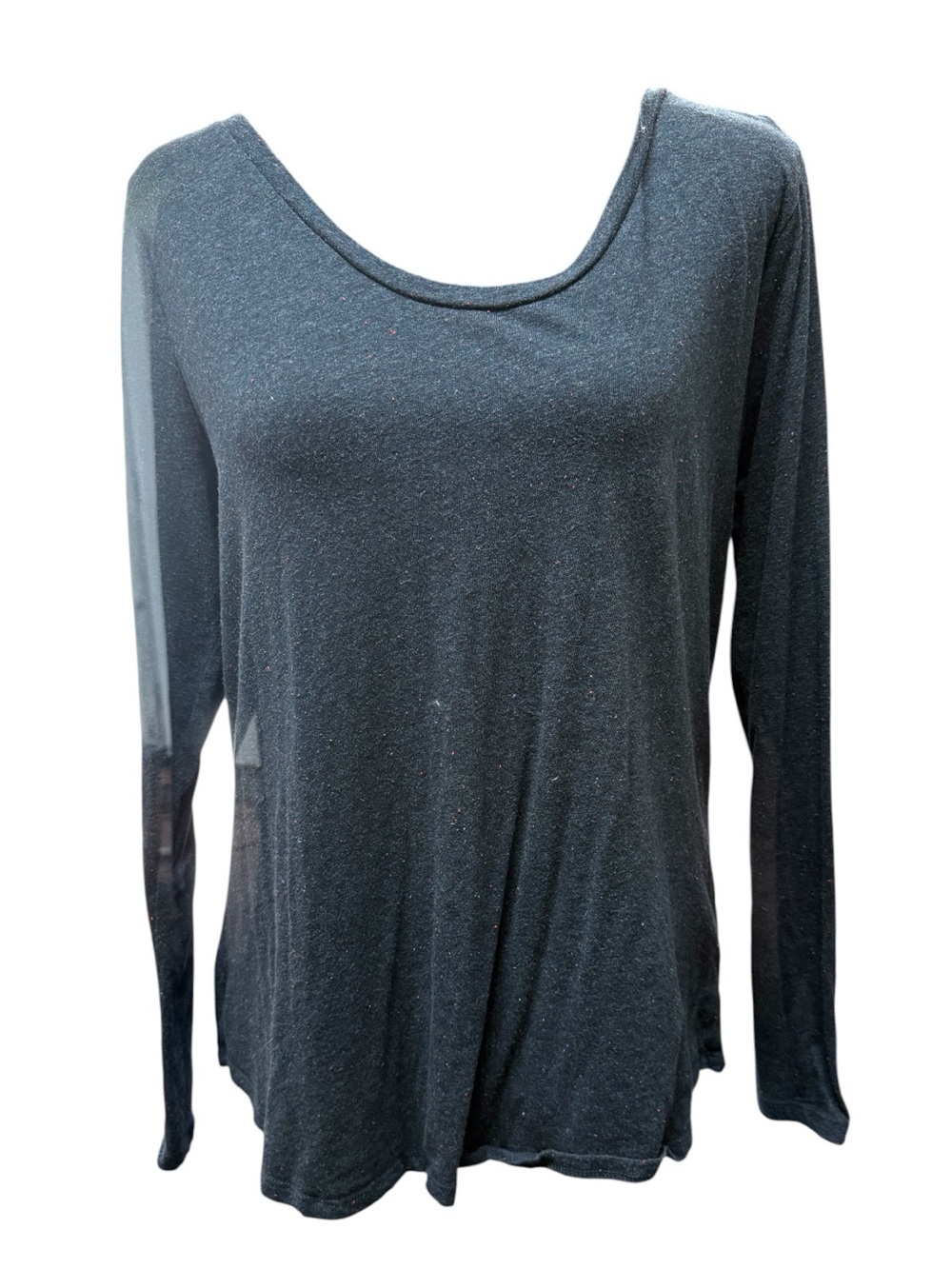Loft Long Sleeve Scoop Neck Women's Top Blue Size Large